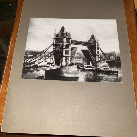 Vintage Tower London Bridge Mounted English Architecture Photo England - Picture 1 of 3
